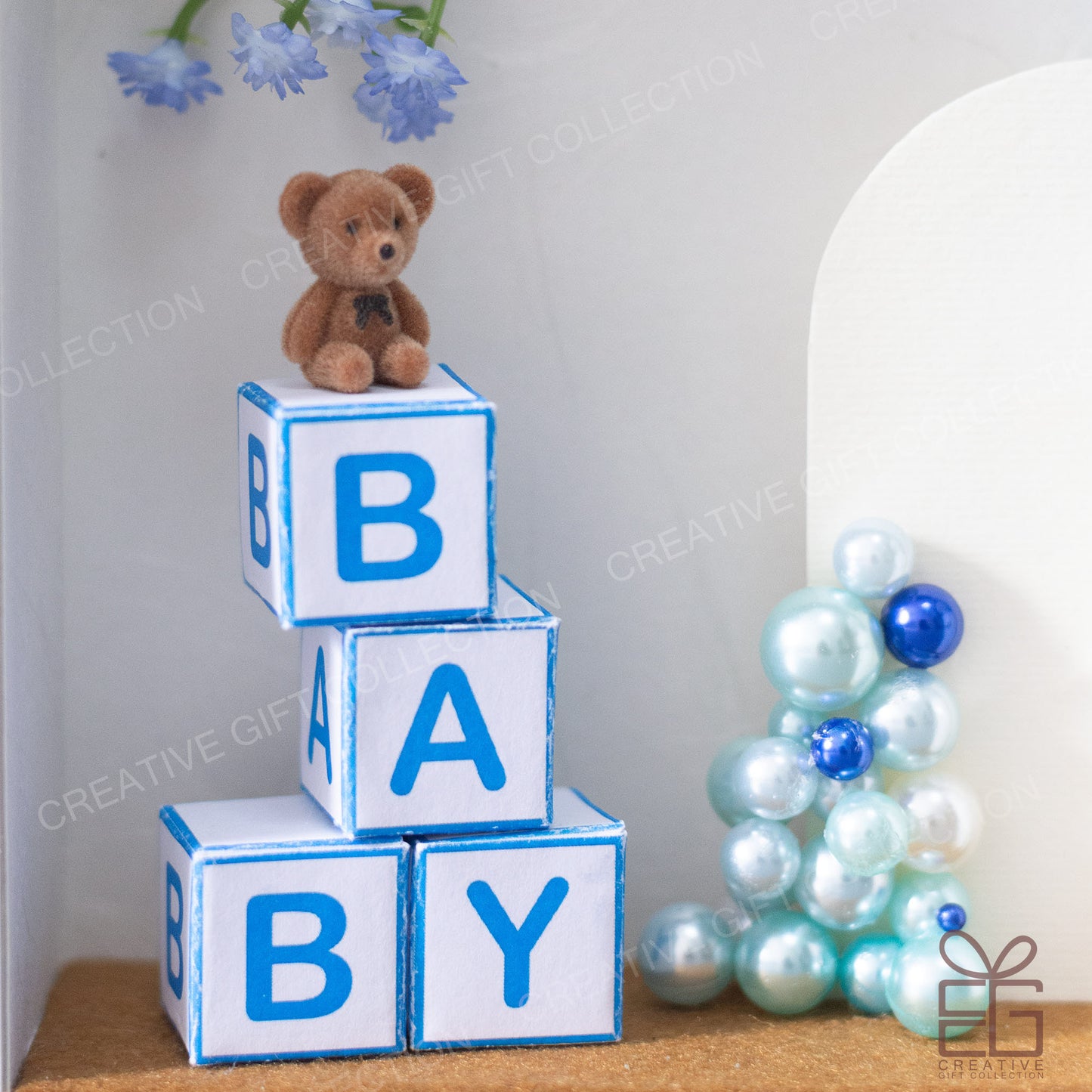 Personalized A4 Miniature Shadow Box | Baby Shower Deco