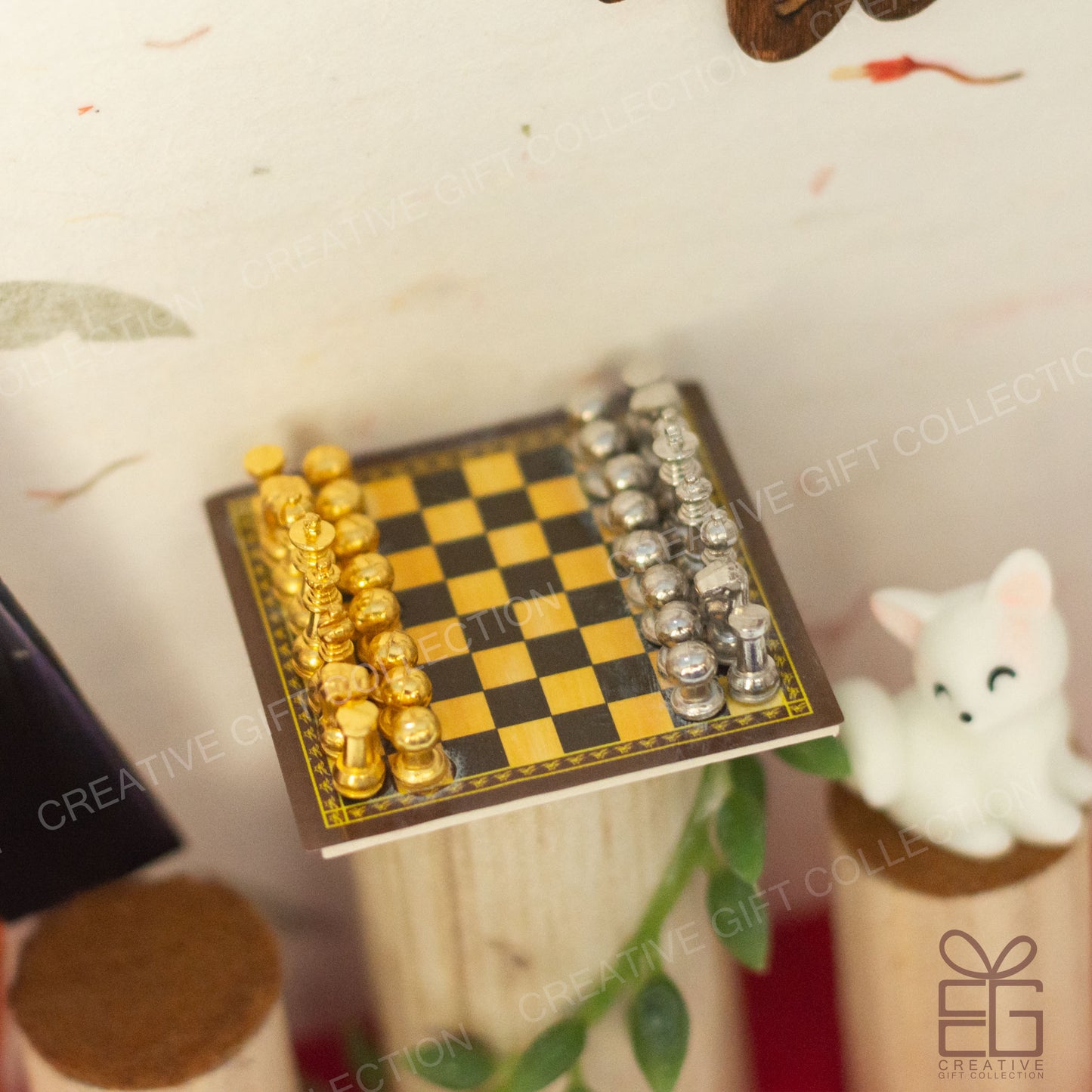 Personalized Miniature Shadow Box | Gift for Chess Lovers
