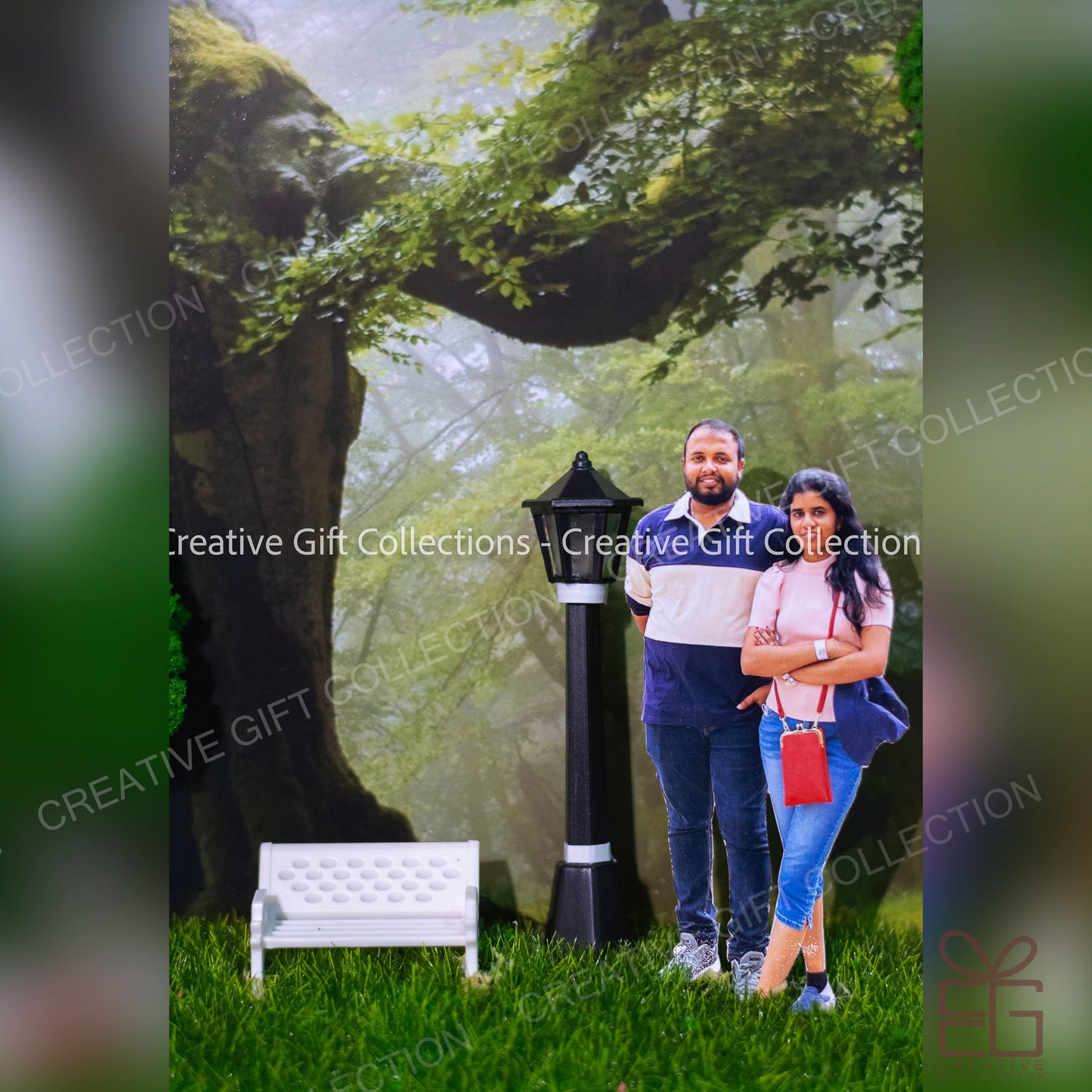 Personalized A4 Miniature Shadow Box | Cherished Moments in the Park