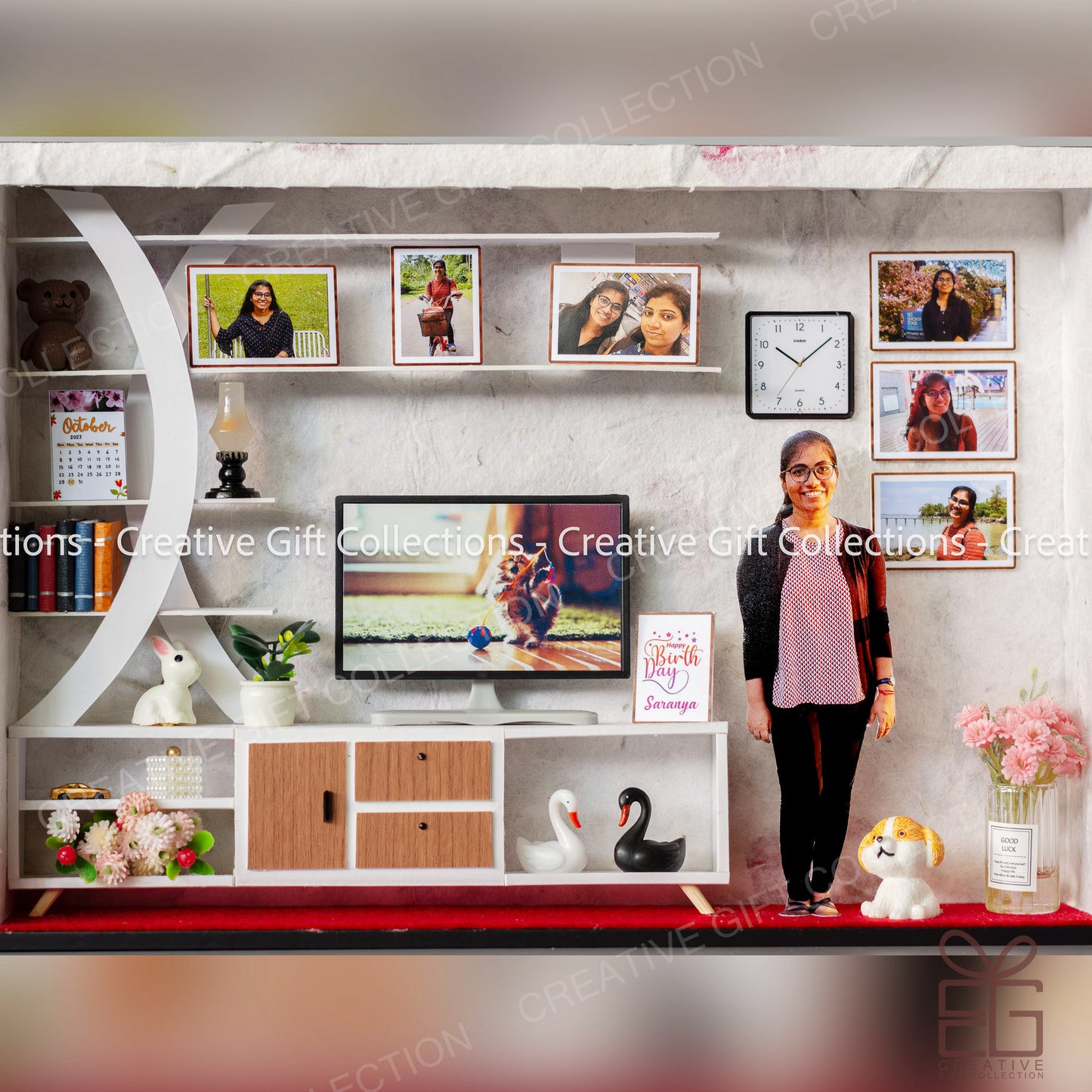 Personalized A4 Miniature Shadow Box | Heartfelt Memories Showcase Console