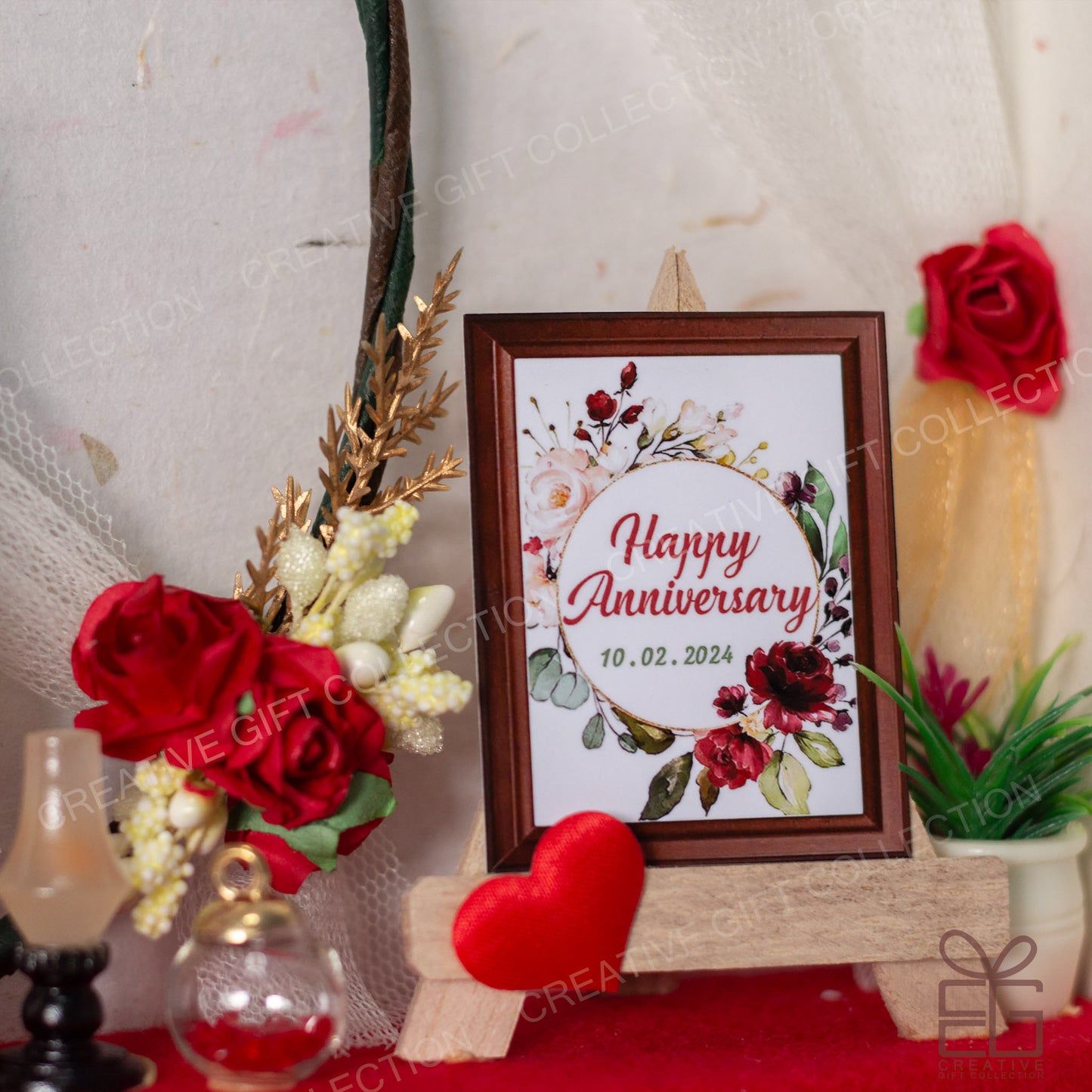 Personalized A4 Miniature Shadow Box | Enchanted Floral Arch Display