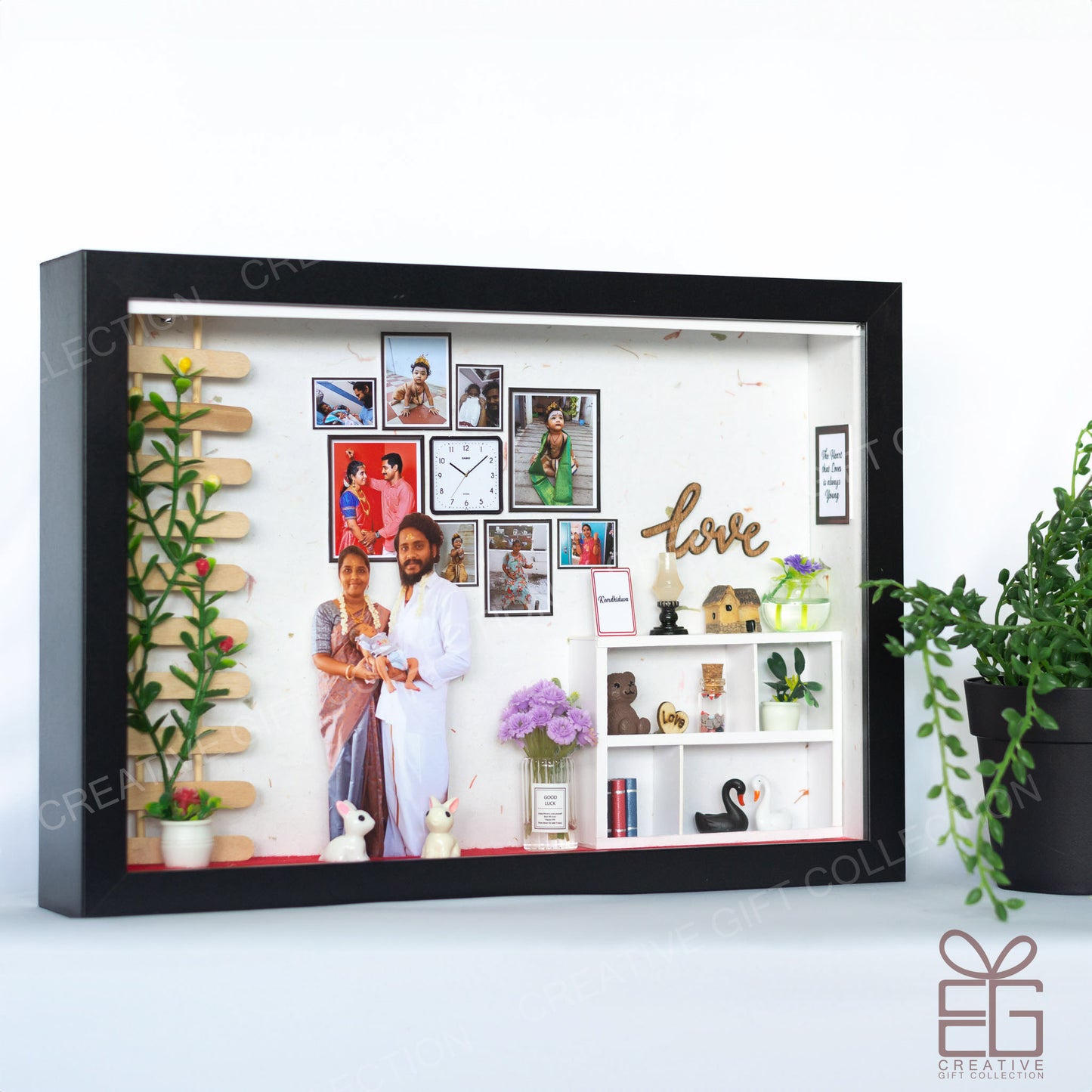 Personalized A4 Miniature Shadow Box | Tiny Living Room