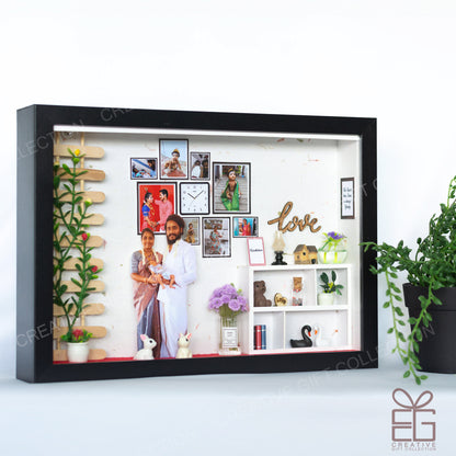 Personalized A4 Miniature Shadow Box | Tiny Living Room