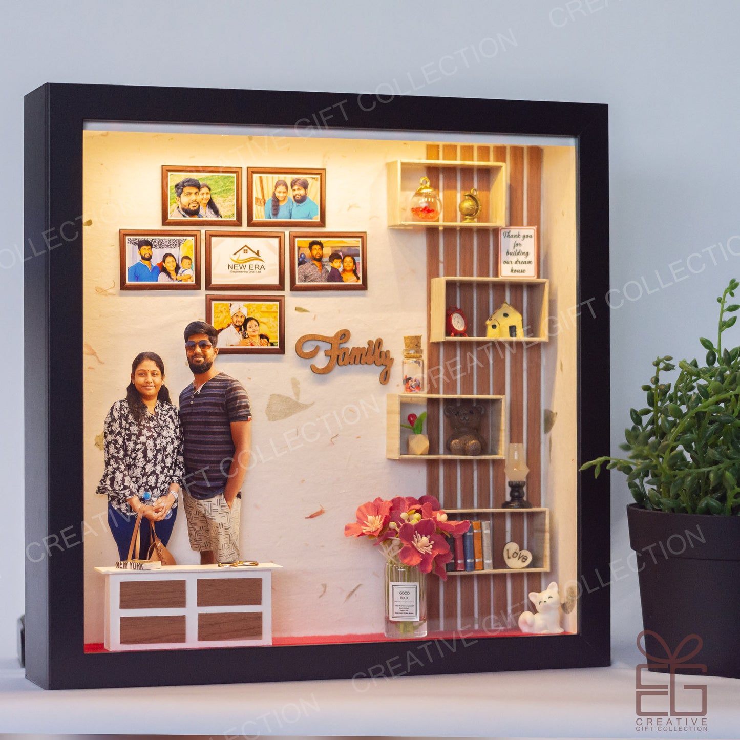 Personalize Miniature Shadow Box | Heartfelt Living Room Display