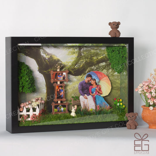 Personalized A4 Miniature Shadow Box | Nature's Love Memory Box