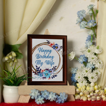 Personalized A4 Miniature Shadow Box | Floral Curtain wedding deco