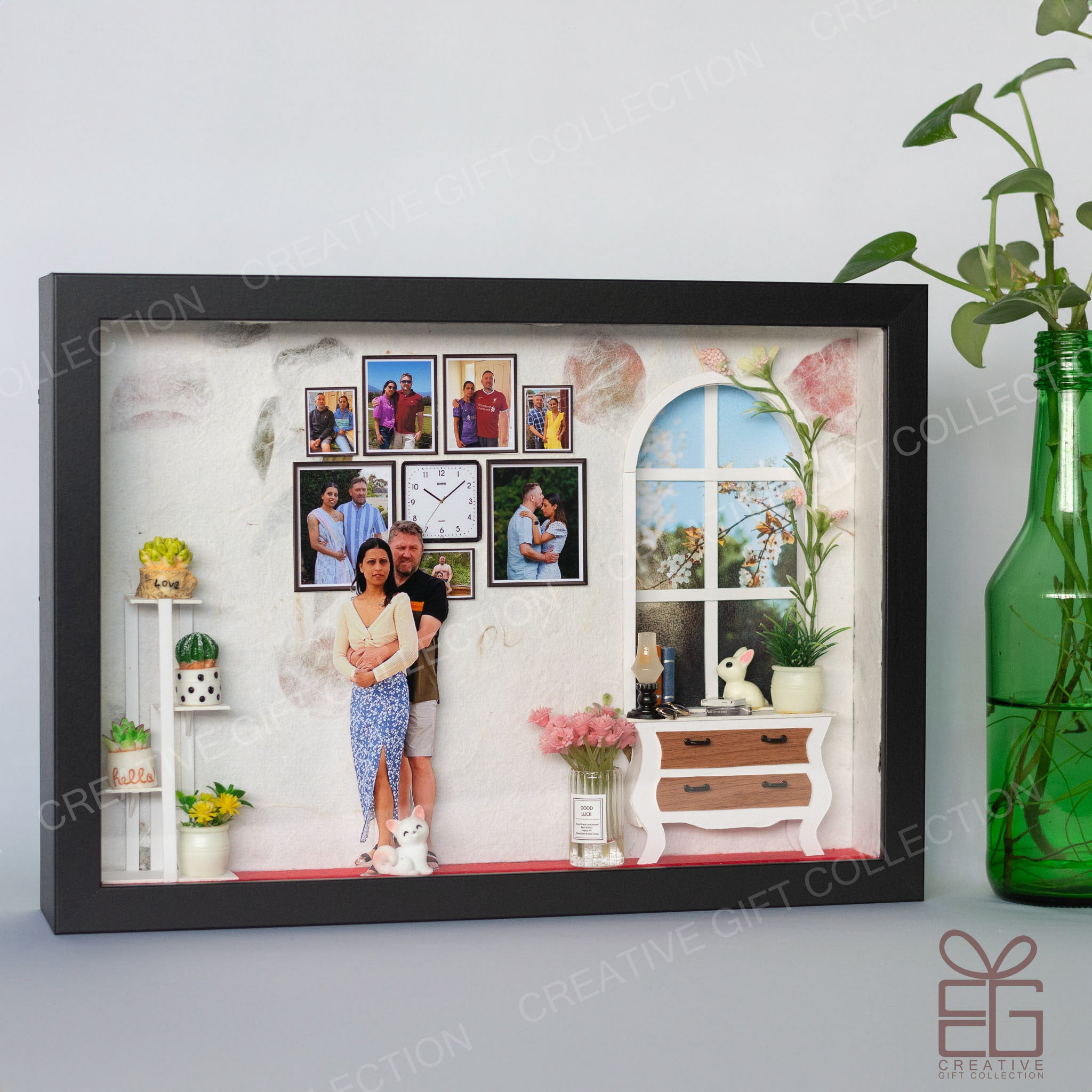Personalized A4 Miniature Shadow Box | Window to Nature View – Creative ...