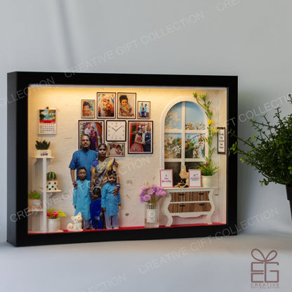 Personalized A4 Miniature Shadow Box | Window to Nature View