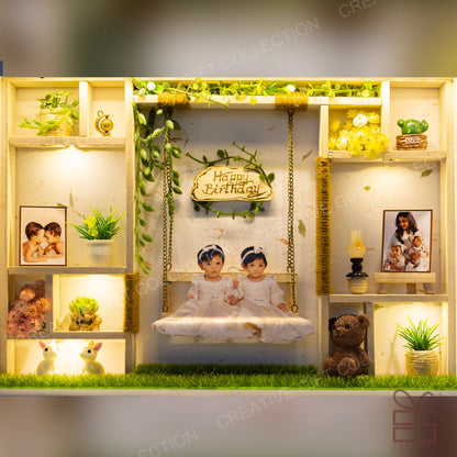 Personalized A4 Miniature Shadow Box | Adorable Kids Room Display