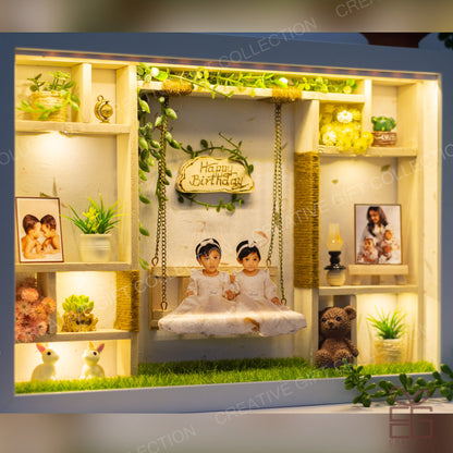 Personalized A4 Miniature Shadow Box | Adorable Kids Room Display